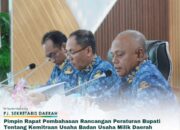 PJ Sekda Pimpin Rapat Pembahasan Draf Perbub Kemitraan BUMD dan Perkebunan di Rancangan