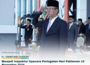 Pj Sekda Jadi Inapektur Upacara Peringatan Hari Pahlawan